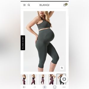 Blanqi Maternity Belly Support Crop Leggings